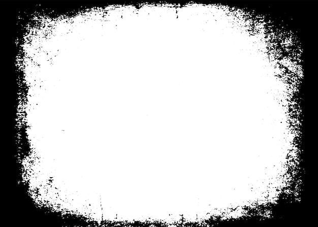 Fondo de textura vectorial de borde grunge Superposición de marco abstracto Fondo sucio y dañado Ilustración gráfica vectorial con EPS10 blanco transparente