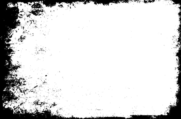 Fondo de textura vectorial de borde grunge Superposición de marco abstracto Fondo sucio y dañado Ilustración gráfica vectorial con EPS10 blanco transparente