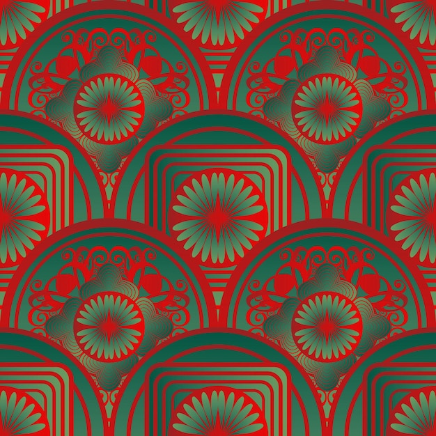Fondo texturizado abstracto sin costuras en colores verde y rojo