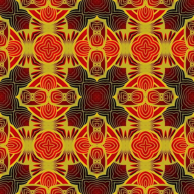 Fondo texturizado abstracto sin costuras en rojo con rayas doradas