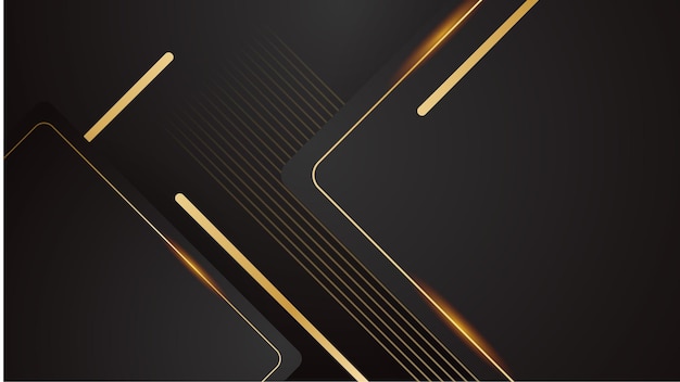 Fondo texturizado de lujo negro y dorado abstracto