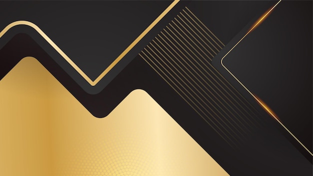 Fondo texturizado de lujo negro y dorado abstracto