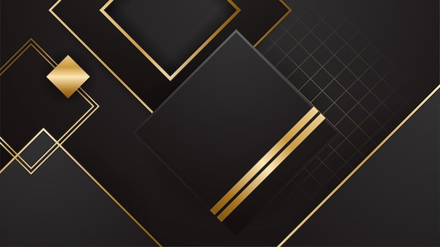 Fondo texturizado de lujo negro y dorado abstracto