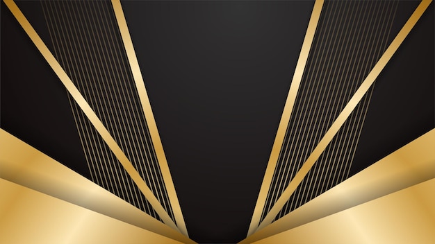 Fondo texturizado de lujo negro y dorado abstracto