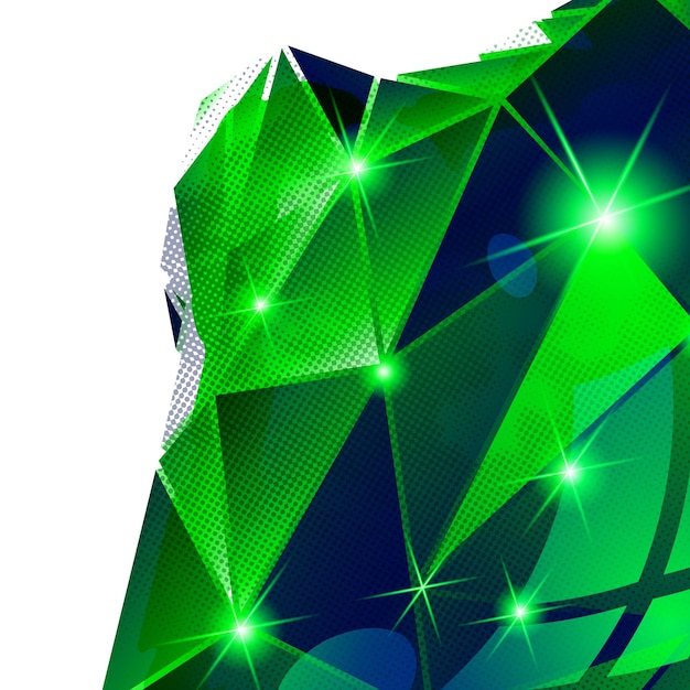 Fondo texturizado con modelo de flash deformado en plástico, telón de fondo dimensional con figura pixelada creada a partir de elementos geométricos.