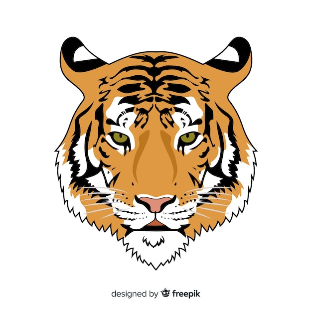 Vector fondo tigre realista