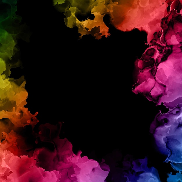 Fondo de tinta alcohólica pintado a mano de varios colores oscuros