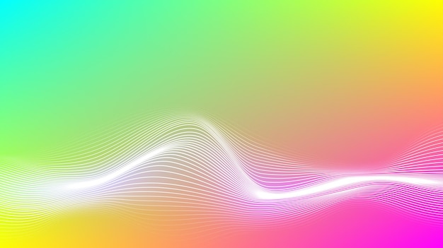 Fondo de tono brillante que consta de líneas de ondas blancas