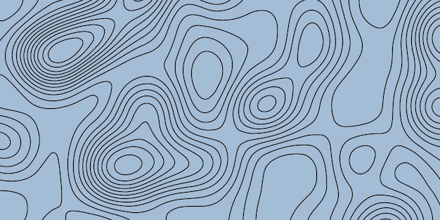 Fondo topográfico del mapa Mapa de líneas geográficas con diseño ornamental sin costuras