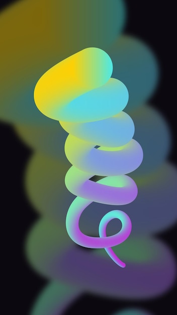 Fondo de toroides de colores