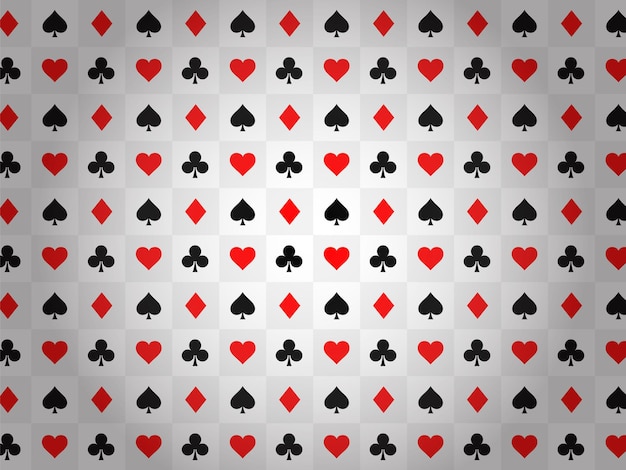 Fondo de trajes de cartas de póquer de póquer y casino
