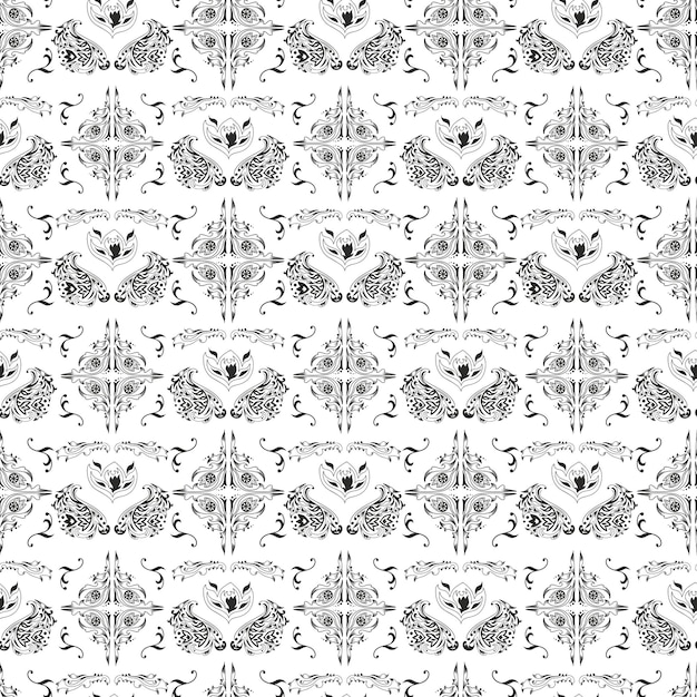 Fondo transparente abstracto blanco y negro con motivos árabes
