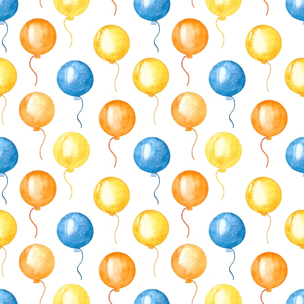 Vector fondo transparente acuarela con globos.