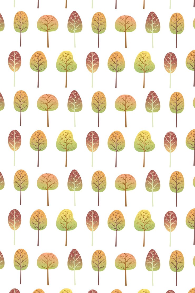 Fondo transparente de árboles coloridos