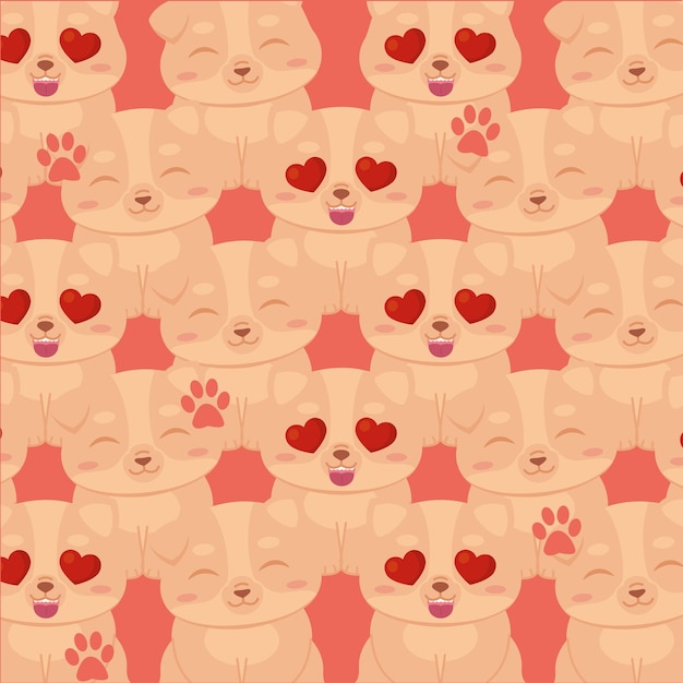 Vector fondo transparente con avatares de emoji de perro ilustración vectorial