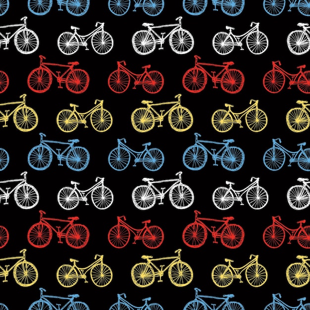 Fondo transparente de las bicicletas dibujadas