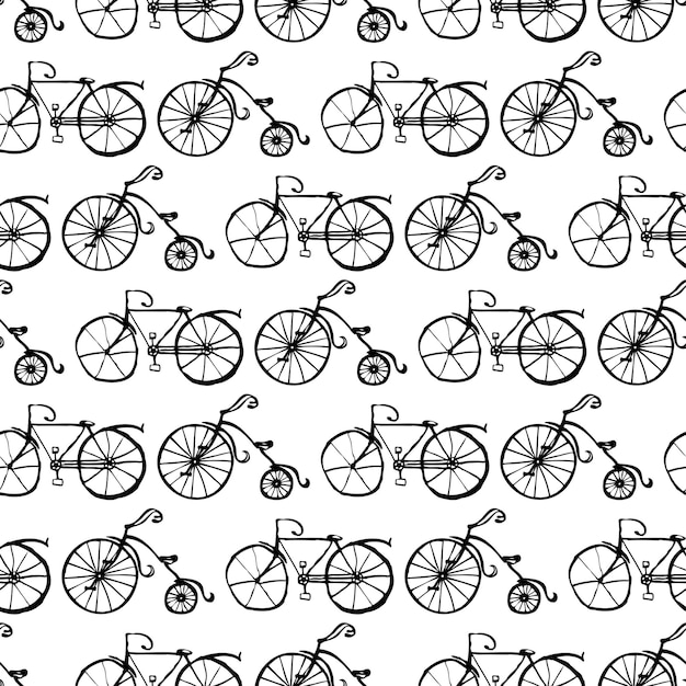 Fondo transparente de bicicletas viejas