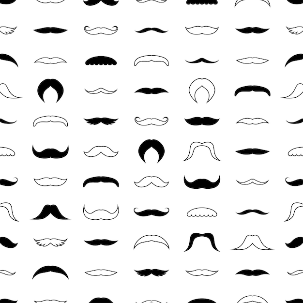 Fondo transparente con bigotes, ilustración vectorial