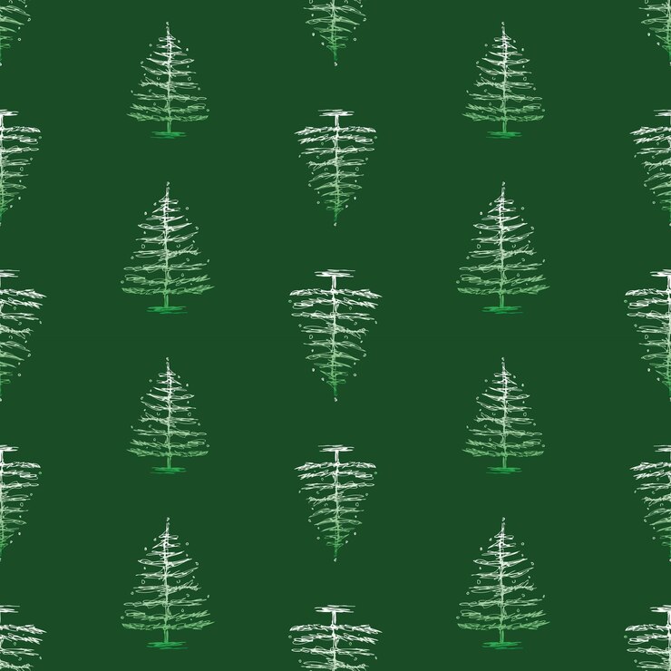 Vector fondo transparente de bocetos árboles de navidad
