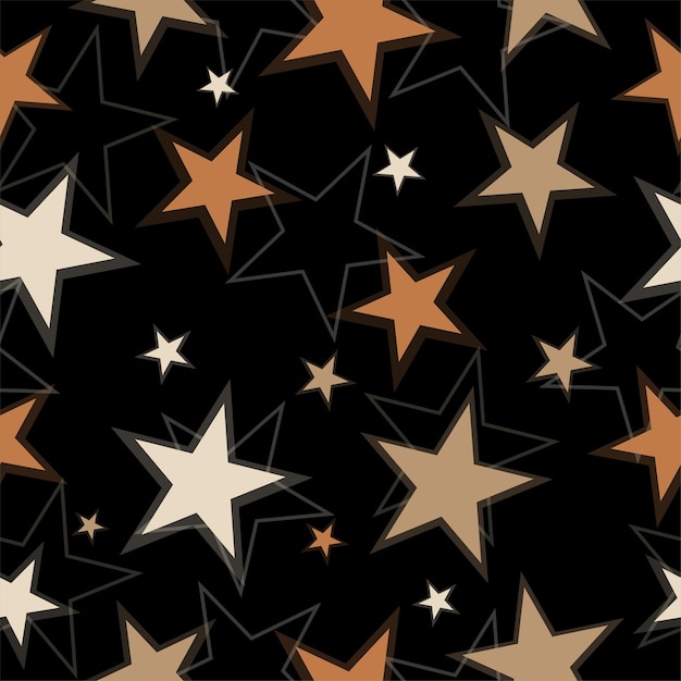 fondo transparente con brillantes estrellas de neón