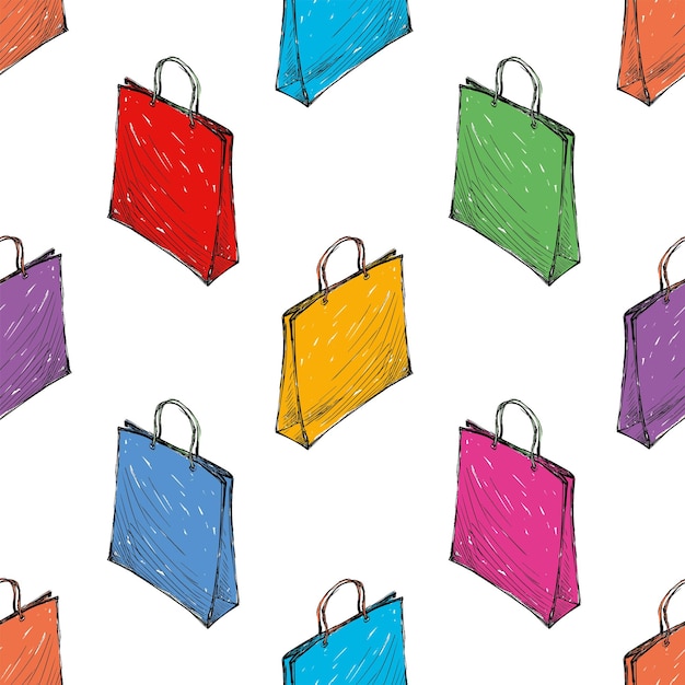 Vector fondo transparente de coloridos bolsos de compras