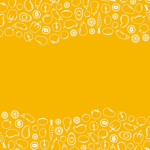 Fondo transparente con comida vegetariana