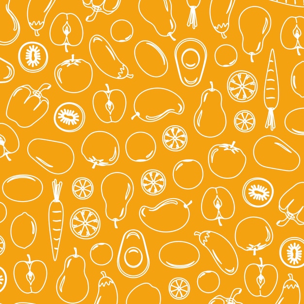 Vector fondo transparente con comida vegetariana