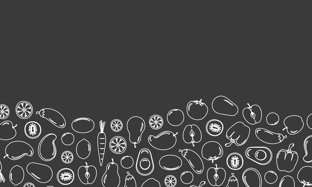 Fondo transparente con comida vegetariana