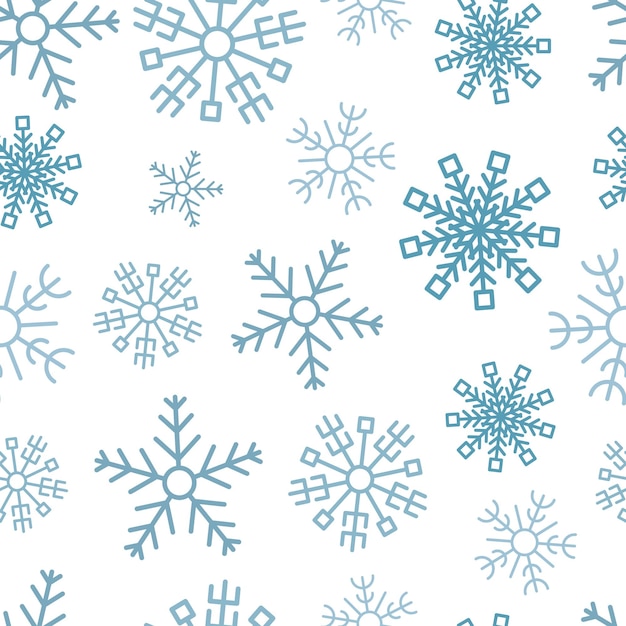Fondo transparente con copos de nieve. Elementos de decoración de Navidad y año nuevo. Ilustración vectorial.