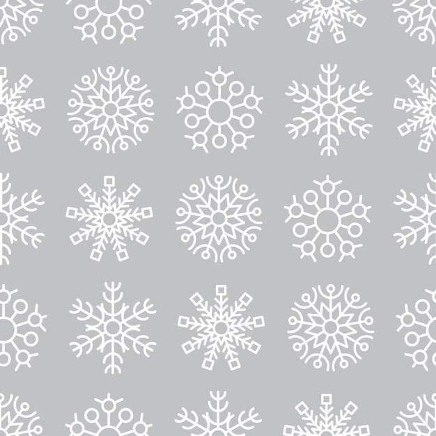 Fondo transparente de copos de nieve. Elementos de decoración de Navidad y año nuevo. Ilustración vectorial.