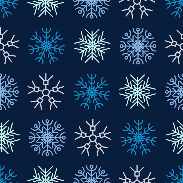 Fondo transparente de copos de nieve. elementos de decoración de navidad y año nuevo. ilustración vectorial.