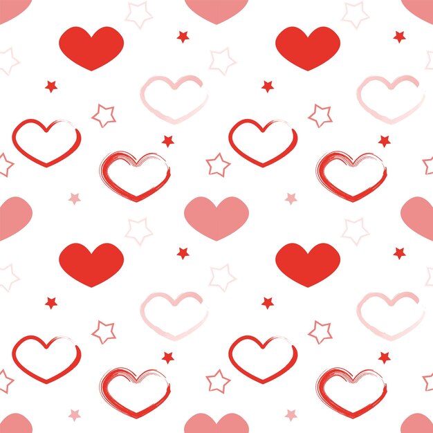 Fondo transparente del día de San Valentín con corazones y estrellas Perfecto para el día de San Valentín
