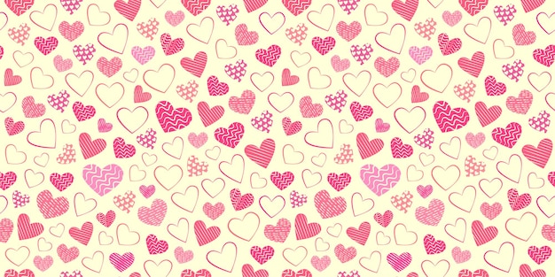 Fondo transparente con diferentes corazones estilizados Fondo para cumpleaños de San Valentín