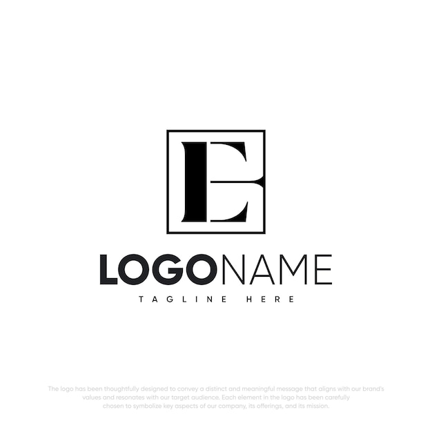 Fondo transparente diseño moderno del logotipo de la letra E