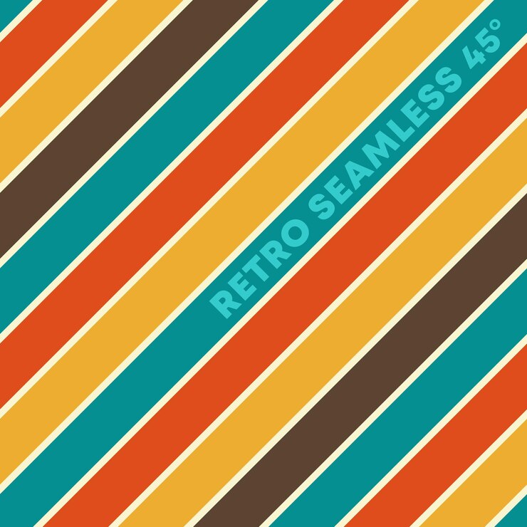 Vector fondo transparente de diseño retro con líneas diagonales de color vintage. ilustración vectorial