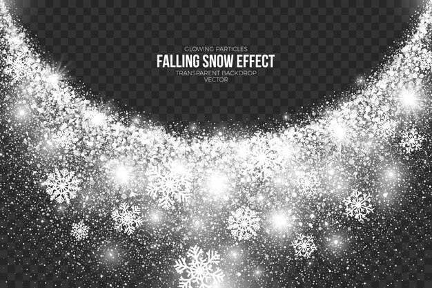 Fondo Transparente Efecto Nieve Cayendo