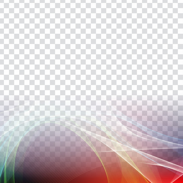 Vector fondo transparente elegante onda colorido abstracto