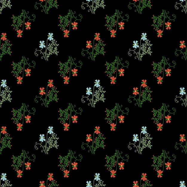 Fondo transparente de elemento floral Patrón decorativo elegante con flores dibujadas a mano Papel tapiz textil álbum de recortes textura de papel de embalaje