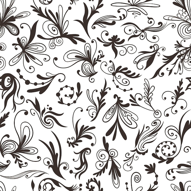 Vector fondo transparente de estilo clásico elegante con adornos florales para el diseño de papel y tela de decoración