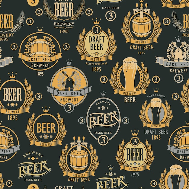 fondo transparente con etiquetas de cerveza