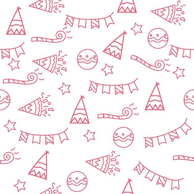 Fondo transparente de fiesta divertida dibujada a mano