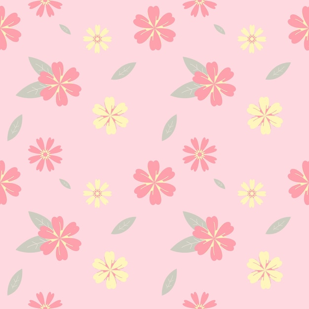 fondo transparente de flor rosa para patrón de tela en colores pastel