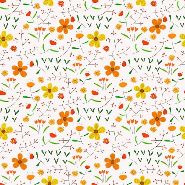 Fondo transparente con flores y hojas.