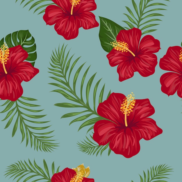 Vector fondo transparente de flores tropicales