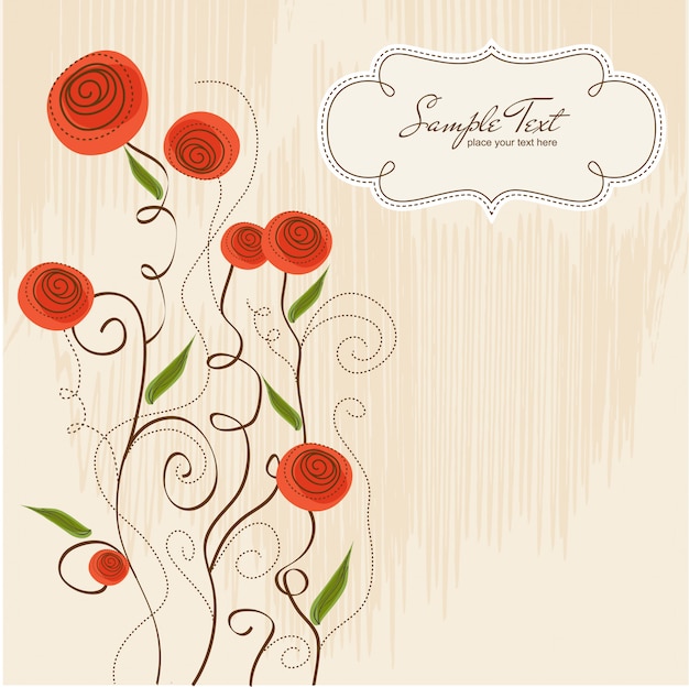 Fondo transparente con flores