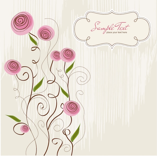 Fondo transparente con flores