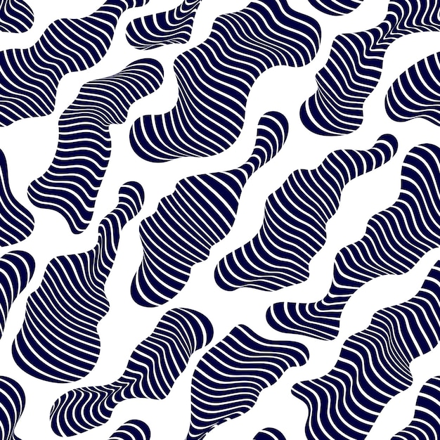 Fondo transparente de formas forradas abstractas que fluyen, formas de vida biológica a la deriva, patrón de vector.
