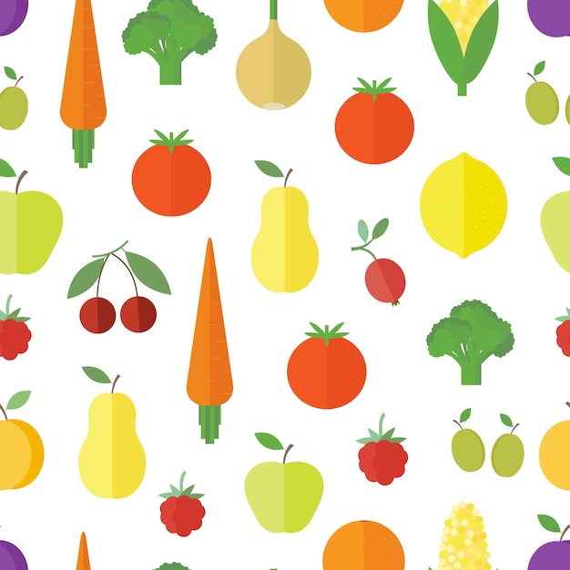 Fondo transparente con frutas y verduras