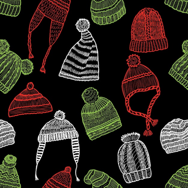 Fondo transparente de las gorras de punto