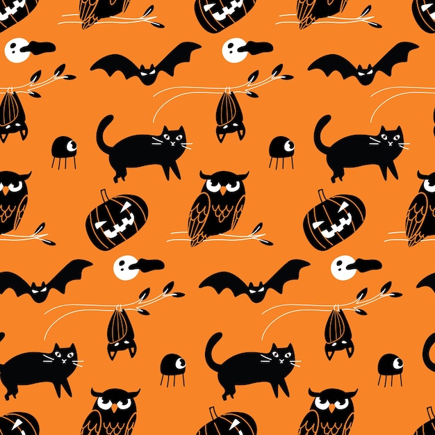 Fondo transparente de Halloween doodle